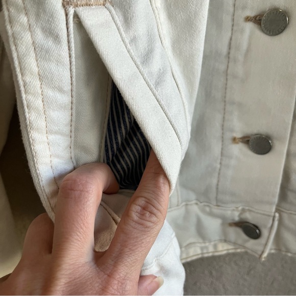 Vintage Carhartt White Denim Jean Jacket - Size Extra Small (XS) - Picture 12 of 13